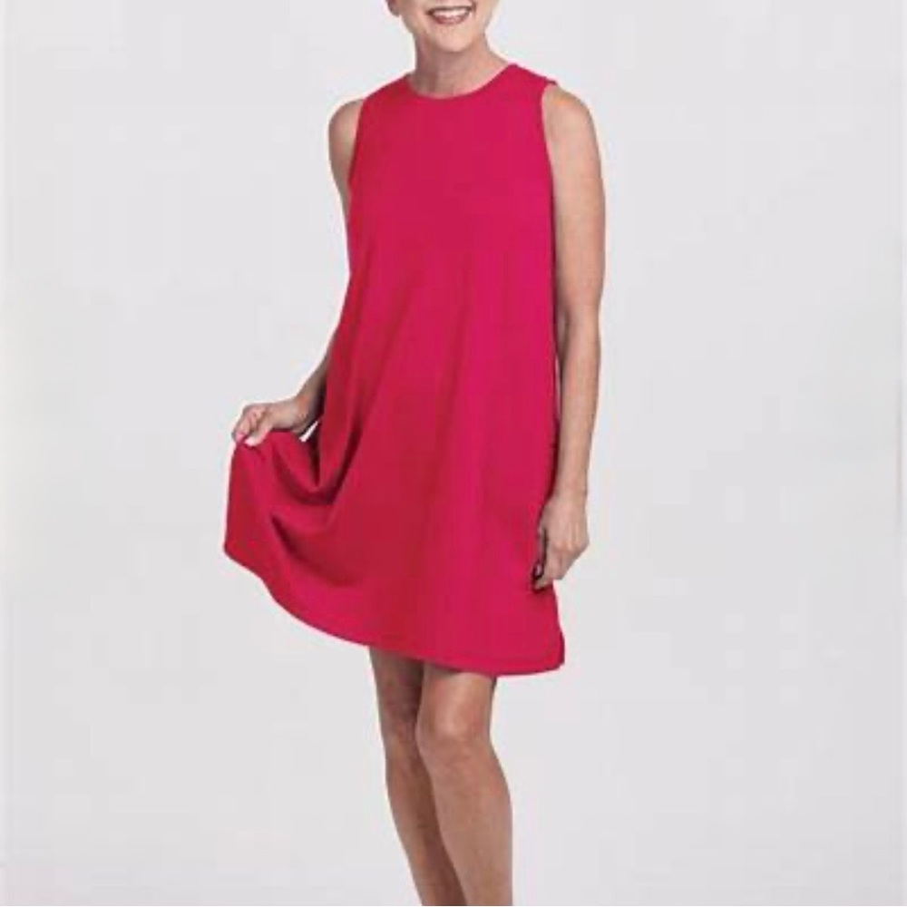 WoolX Clara Merino Sleeveless Pink Dress, XS